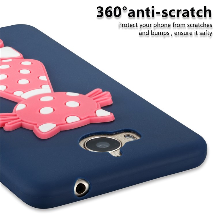 For Huawei Y6 (2017)/Y5 (2017) Adorable 3D Cat Soft TPU Cell Phone Case - Dark Blue-5