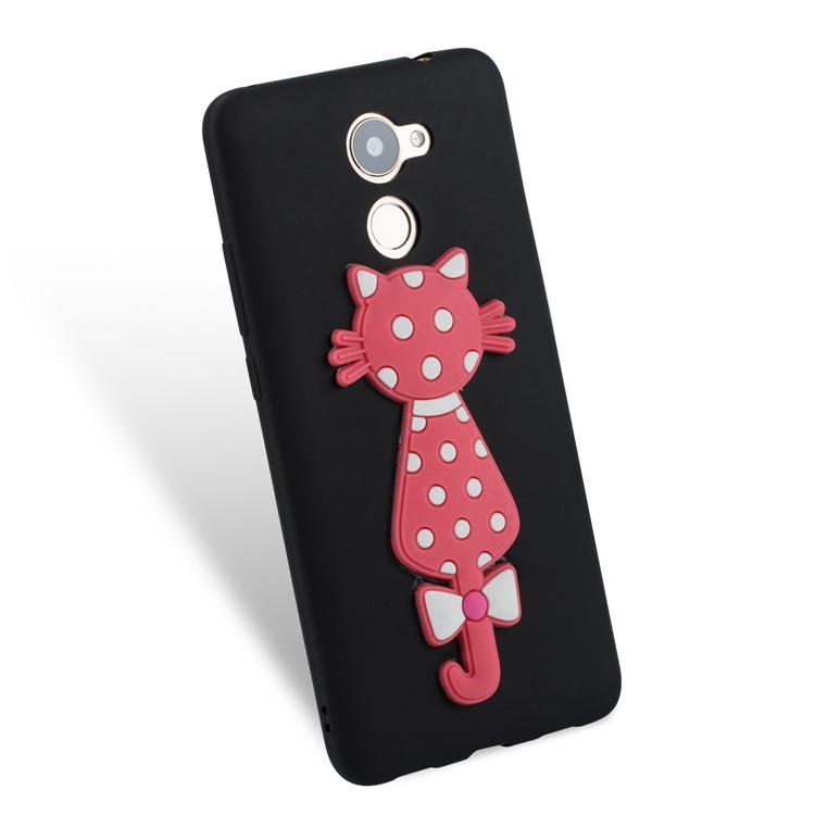 Adorable 3D Cat Soft TPU Mobile Case for Huawei Y7 (2017)/ Y7 Prime/Enjoy 7 Plus - Black-5