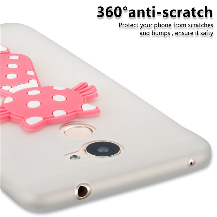 Adorable 3D Cat Soft TPU Mobile Cover for Huawei Y7 (2017)/ Y7 Prime/Enjoy 7 Plus - White-3