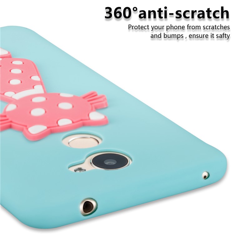 Adorable 3D Cat Soft TPU Mobile Phone Case for Huawei Y7 (2017)/ Y7 Prime/Enjoy 7 Plus - Baby Blue-3