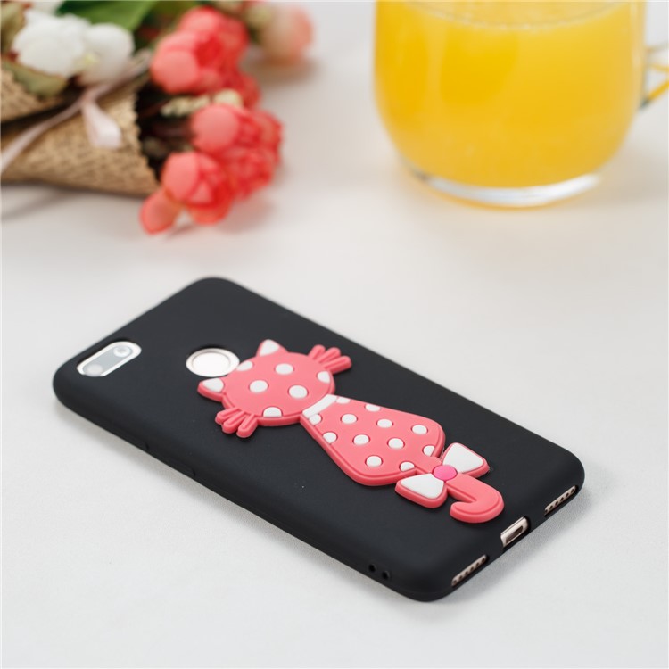 Adorable 3D Cat Pattern TPU Case for Huawei Y6 Pro (2017) / Enjoy 7 / P9 lite mini - Black-4