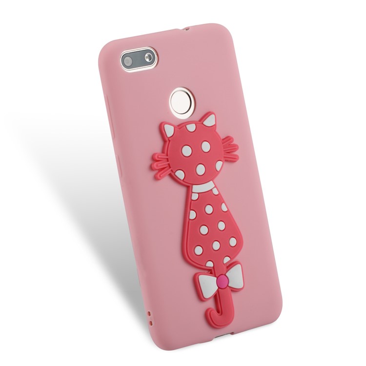 Adorable 3D Cat Pattern TPU Cover Shell for Huawei Y6 Pro (2017) / Enjoy 7 / P9 lite mini - Pink-3