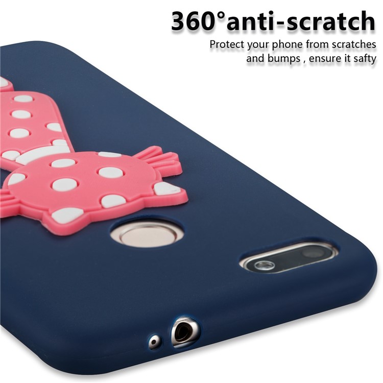 Adorable 3D Cat Pattern TPU Protective Case for Huawei Y6 Pro (2017) / Enjoy 7 / P9 lite mini - Dark Blue-5