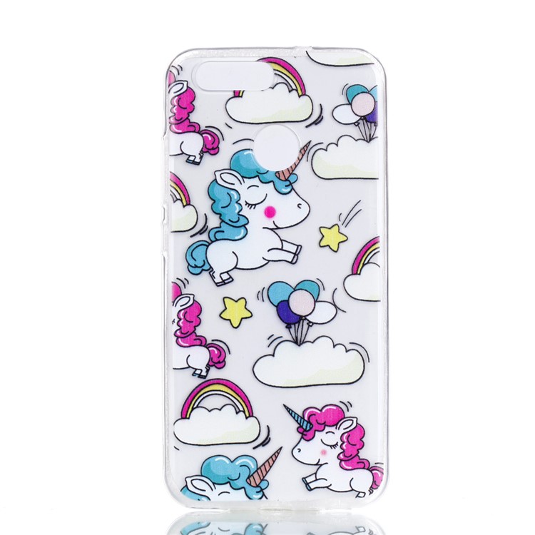 Ultra Thin Patterned Soft TPU Cover for Huawei nova 2 - Shy Unicorns-2