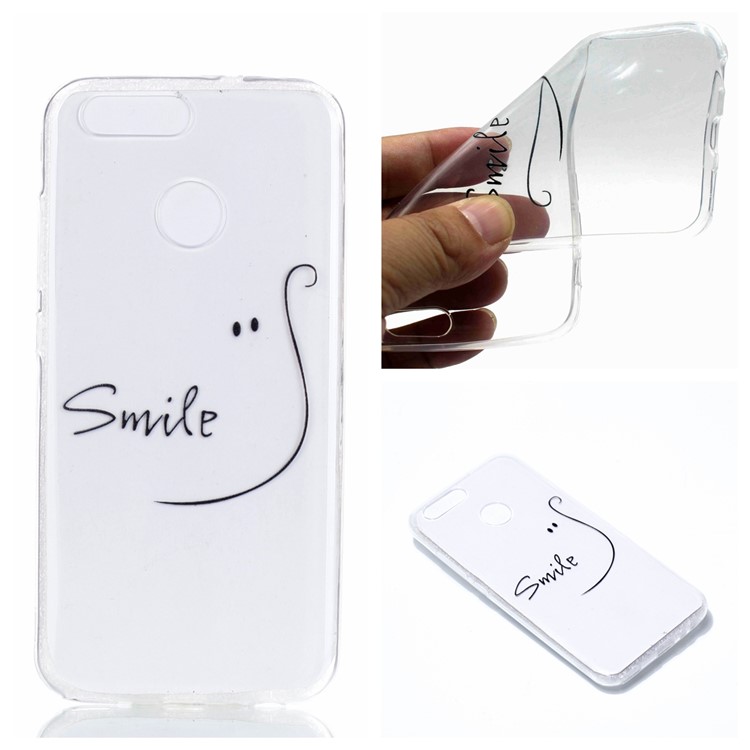 Ultra Thin Patterned Soft TPU Shell for Huawei nova 2 - Smile-1