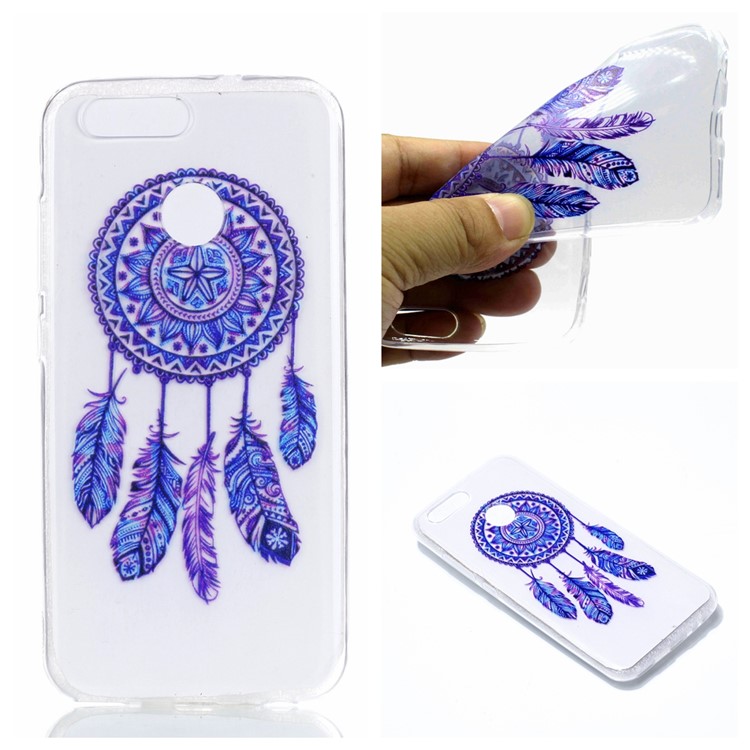 Ultra Thin Patterned Soft TPU Casing for Huawei nova 2 - Purple Dream Catcher-1