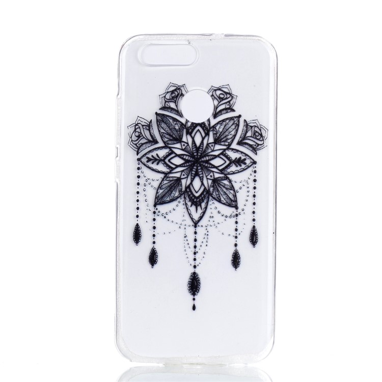 Ultra Thin Patterned Soft TPU Mobile Phone Cover for Huawei nova 2 - Black Dream Catcher-2