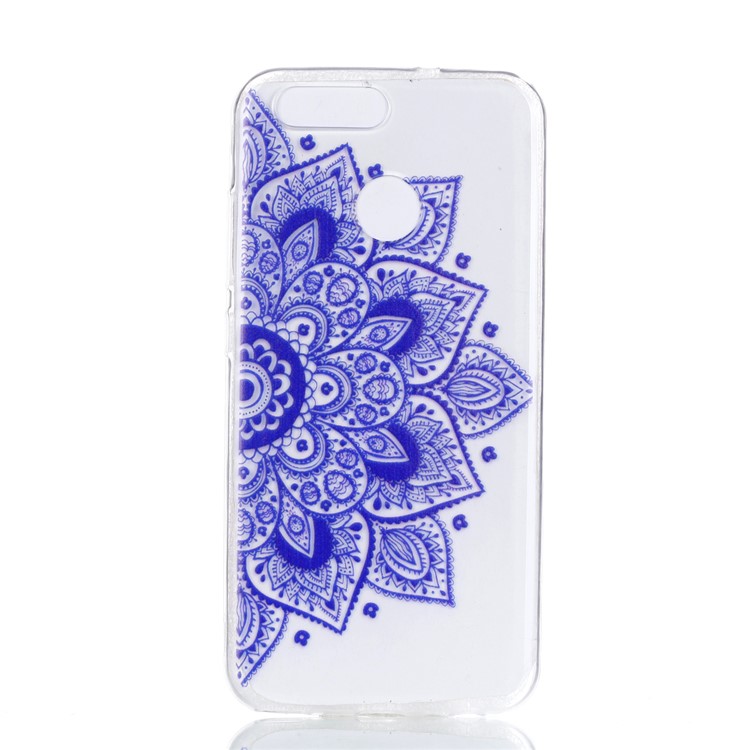 Ultra Thin Patterned Soft TPU Back Case for Huawei nova 2 - Half Flower-2