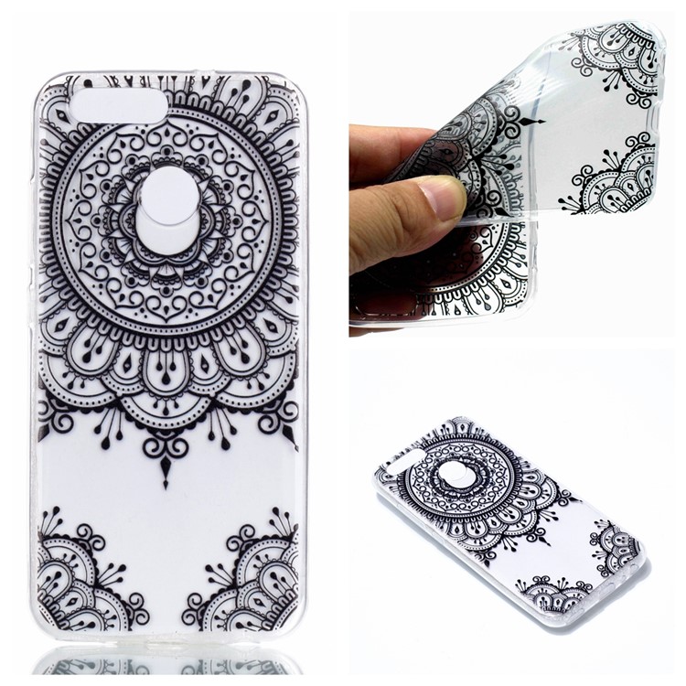 Ultra Thin Patterned Soft TPU Back Casing for Huawei nova 2 - Lace Pattern-1
