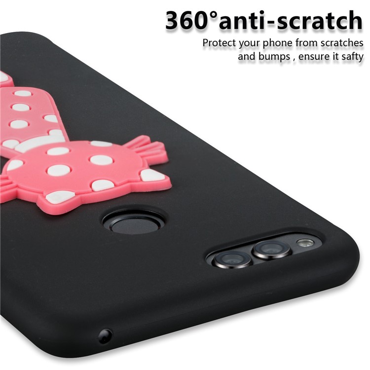 Adorable 3D Cat Pattern TPU Case for Huawei Honor 7X - Black-3