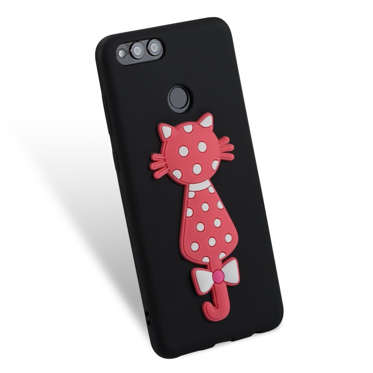 Adorable 3D Cat Pattern TPU Case for Huawei Honor 7X - Black-5