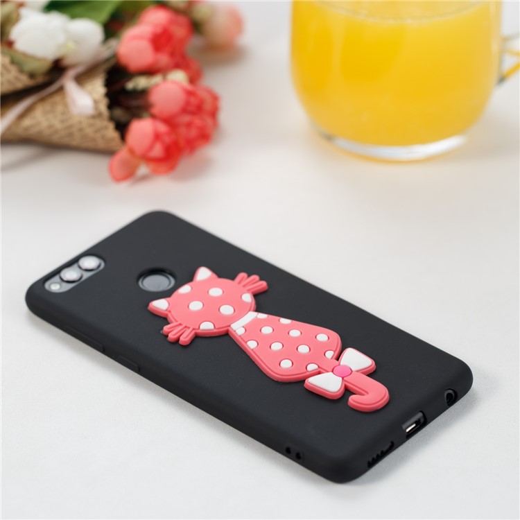 Adorable 3D Cat Pattern TPU Case for Huawei Honor 7X - Black-6