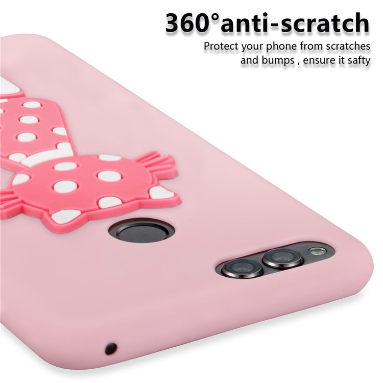 For Huawei Honor 7X Adorable 3D Cat Pattern Soft TPU Back Casing - Pink-6