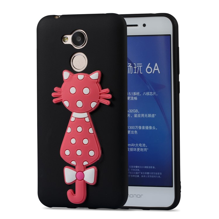 Adorable 3D Cat Pattern TPU Case for Huawei Honor 6A / 5C pro - Black-2