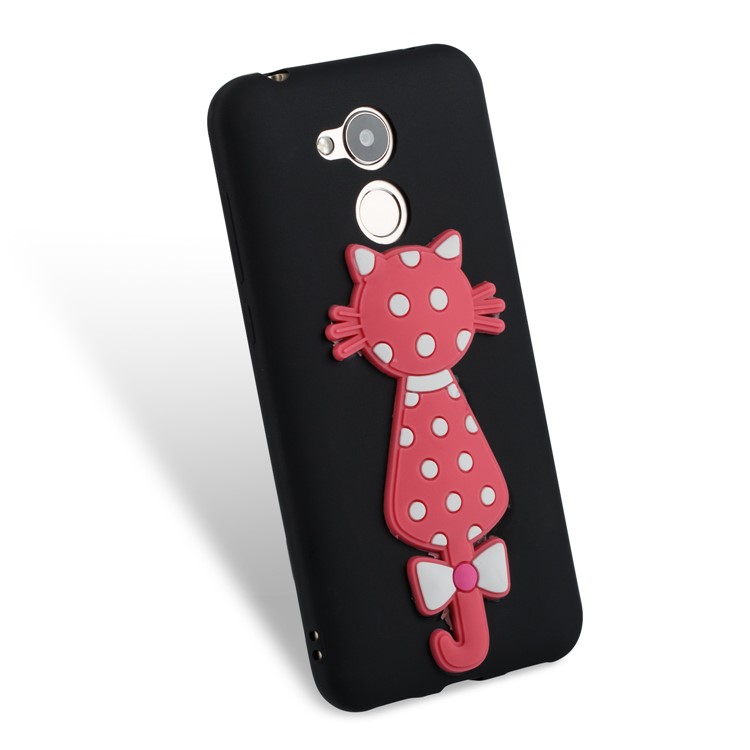 Adorable 3D Cat Pattern TPU Case for Huawei Honor 6A / 5C pro - Black-3