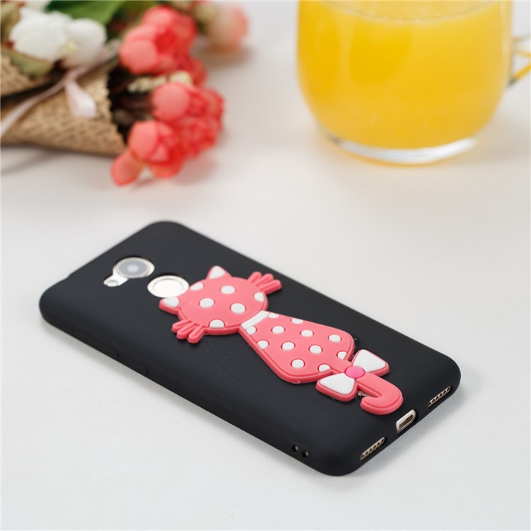Adorable 3D Cat Pattern TPU Case for Huawei Honor 6A / 5C pro - Black-4