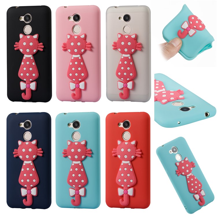 Adorable 3D Cat Pattern TPU Case for Huawei Honor 6A / 5C pro - Black-7