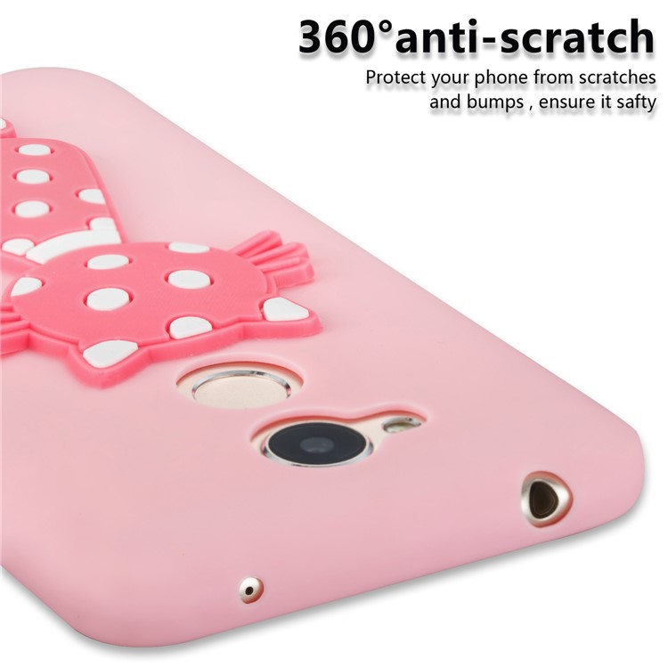 Adorable 3D Cat Pattern TPU Back Phone Case for Huawei Honor 6A / 5C pro - Pink-5