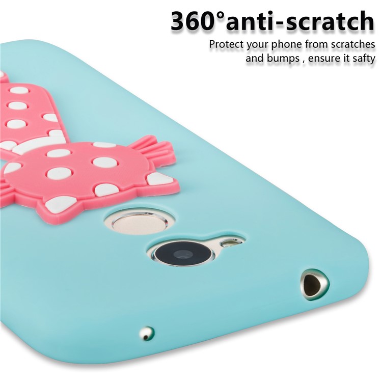 Adorable 3D Cat Pattern TPU Back Phone Cover for Huawei Honor 6A / 5C pro - Baby Blue-5
