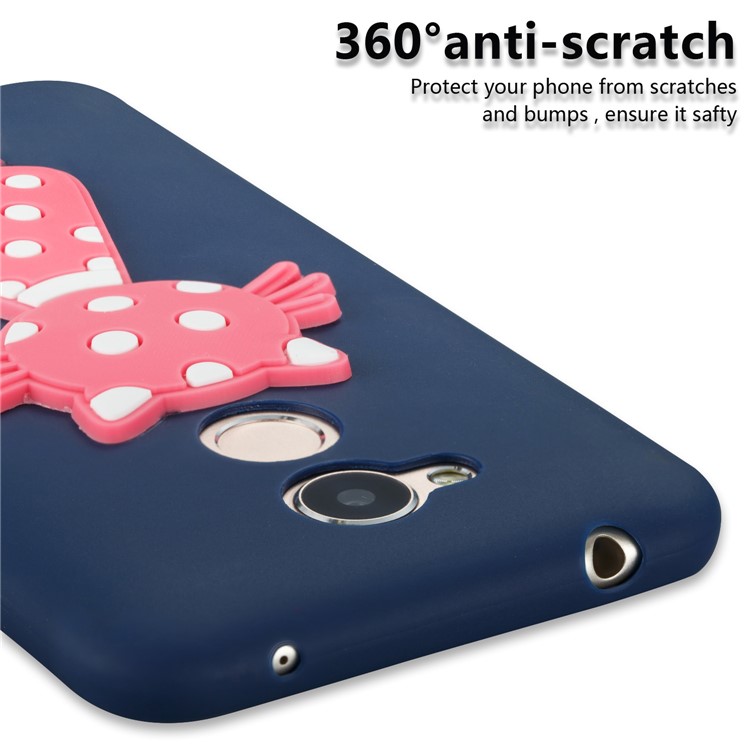 Adorable 3D Cat Pattern TPU Back Phone Shell for Huawei Honor 6A / 5C pro - Dark Blue-5