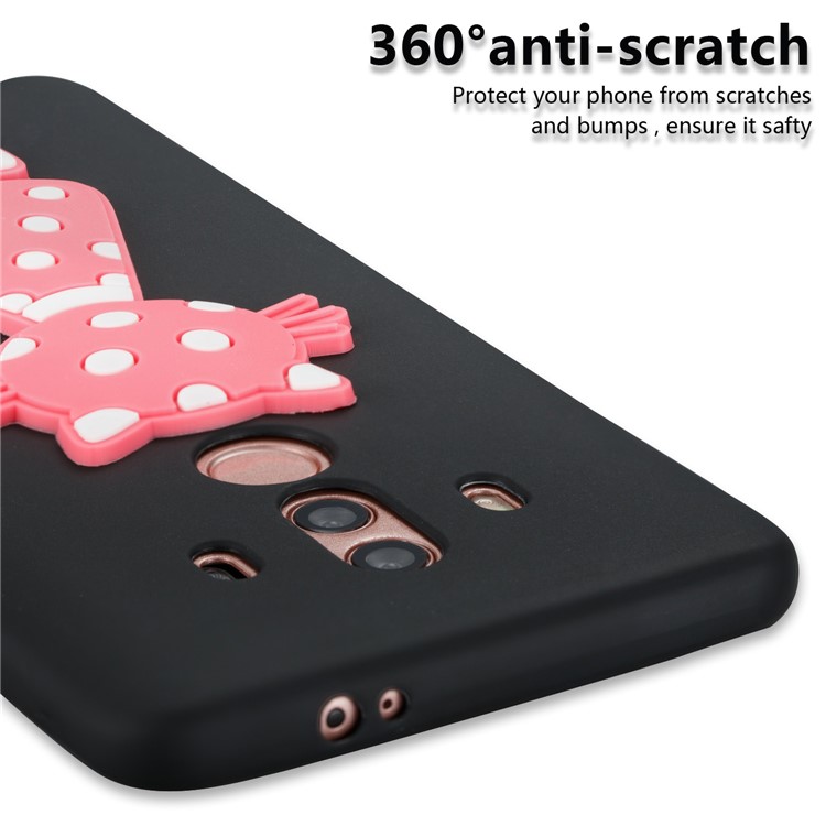 Adorable 3D Cat Pattern TPU Back Case for Huawei Mate 10 Pro - Black-4