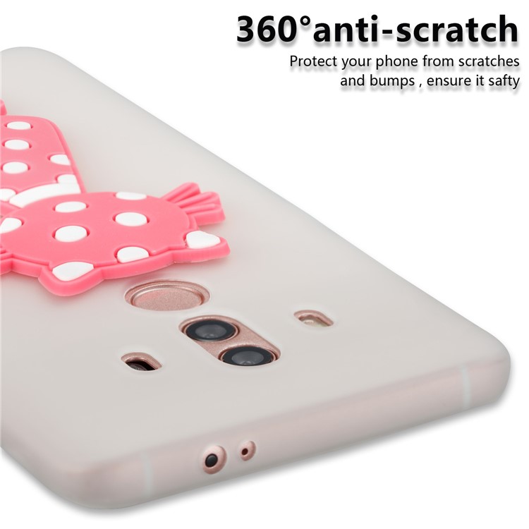 Adorable 3D Cat Pattern TPU Back Cover for Huawei Mate 10 Pro - White-5