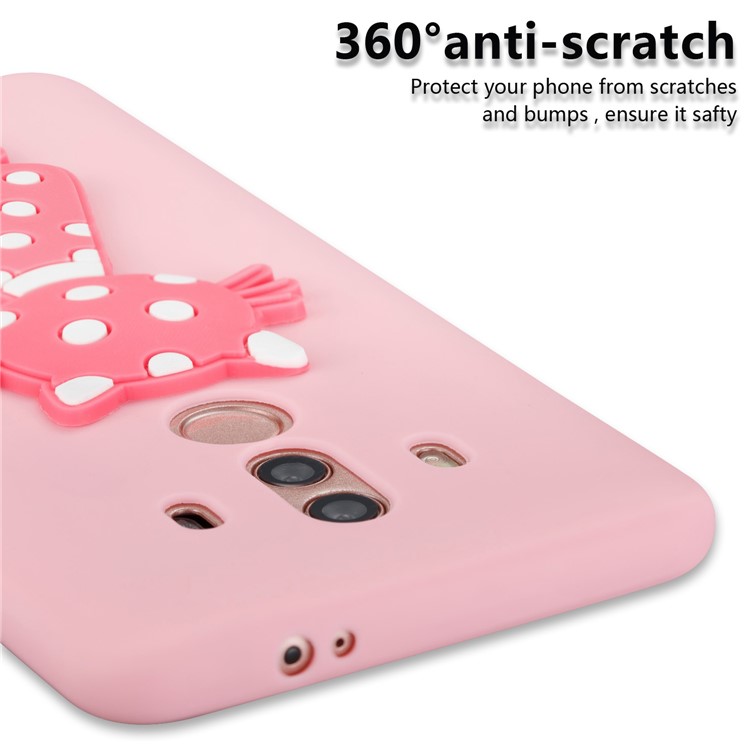 Adorable 3D Cat Pattern Flexible TPU Phone Case for Huawei Mate 10 Pro - Pink-5