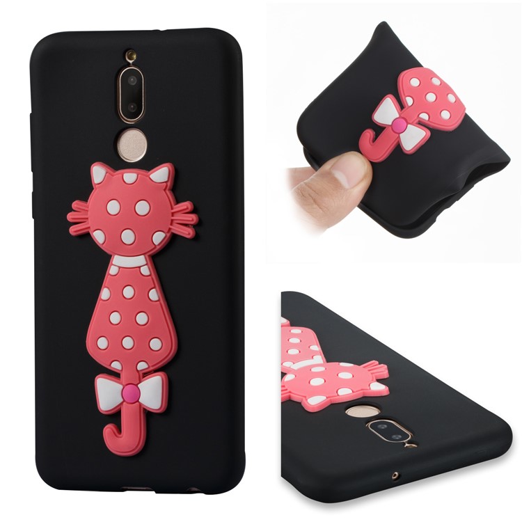 Adorable 3D Cat Pattern TPU Case for Huawei Mate 10 Lite/nova 2i/Maimang 6/Honor 9i (India) - Black-1