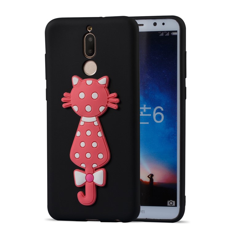 Adorable 3D Cat Pattern TPU Case for Huawei Mate 10 Lite/nova 2i/Maimang 6/Honor 9i (India) - Black-2