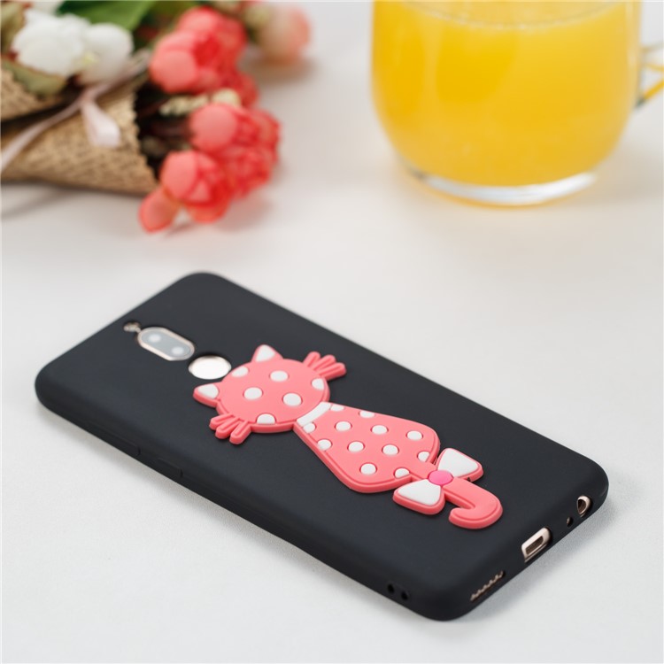 Adorable 3D Cat Pattern TPU Case for Huawei Mate 10 Lite/nova 2i/Maimang 6/Honor 9i (India) - Black-4