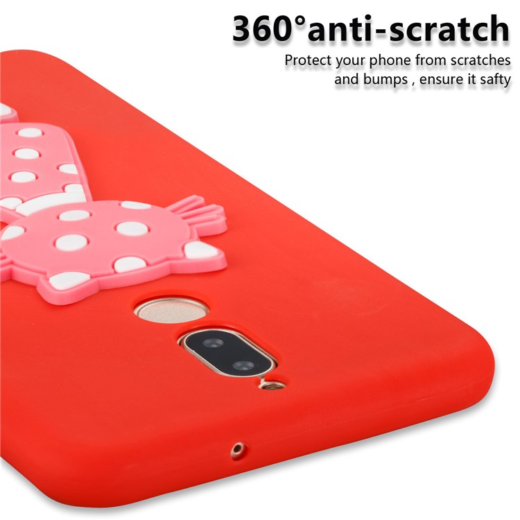 Adorable 3D Cat Pattern TPU Shell for Huawei Mate 10 Lite/nova 2i/Maimang 6/Honor 9i (India) - Red-5