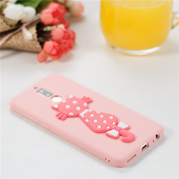 Adorable 3D Cat Pattern TPU Phone Case for Huawei Mate 10 Lite/nova 2i/Maimang 6/Honor 9i (India) - Pink-4
