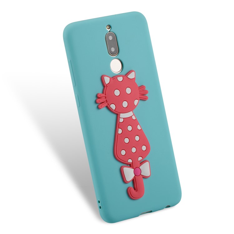 Adorable 3D Cat Pattern TPU Phone Cover for Huawei Mate 10 Lite/nova 2i/Maimang 6/Honor 9i (India) - Baby Blue-3