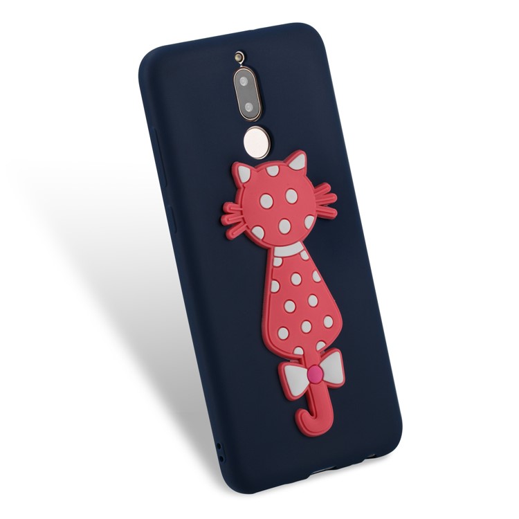 Adorable 3D Cat Pattern TPU Phone Shell for Huawei Mate 10 Lite/nova 2i/Maimang 6/Honor 9i (India) - Dark Blue-3