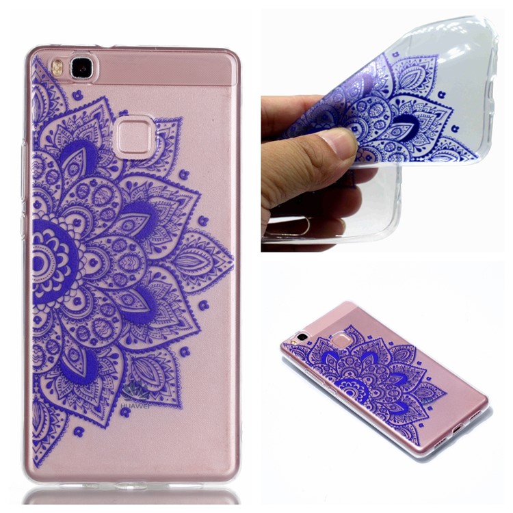 Ultra Thin Patterned Soft TPU Shell for Huawei P9 Lite/G9 Lite - Half Flower-1