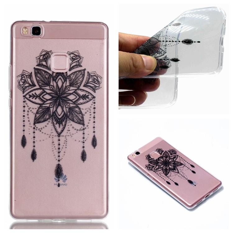 Ultra Thin Patterned Soft TPU Casing for Huawei P9 Lite/G9 Lite - Black Dream Catcher-1