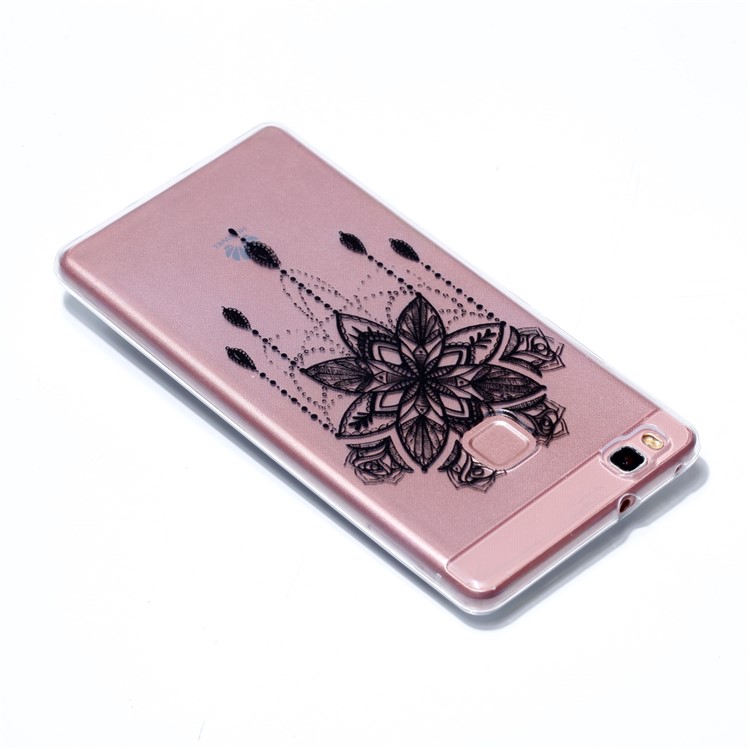 Ultra Thin Patterned Soft TPU Casing for Huawei P9 Lite/G9 Lite - Black Dream Catcher-4
