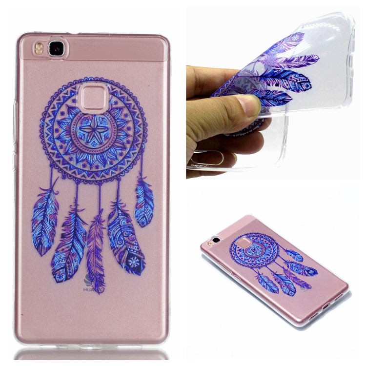 Ultra Thin Patterned Soft TPU Mobile Phone Cover for Huawei P9 Lite/G9 Lite - Purple Dream Catcher-1
