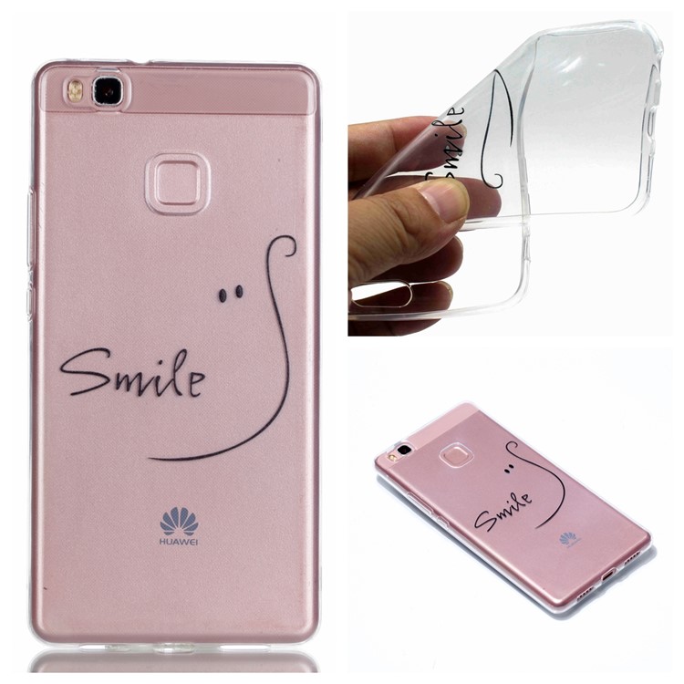 Ultra Thin Patterned Soft TPU Cell Phone Cover for Huawei P9 Lite/G9 Lite - Smile-1
