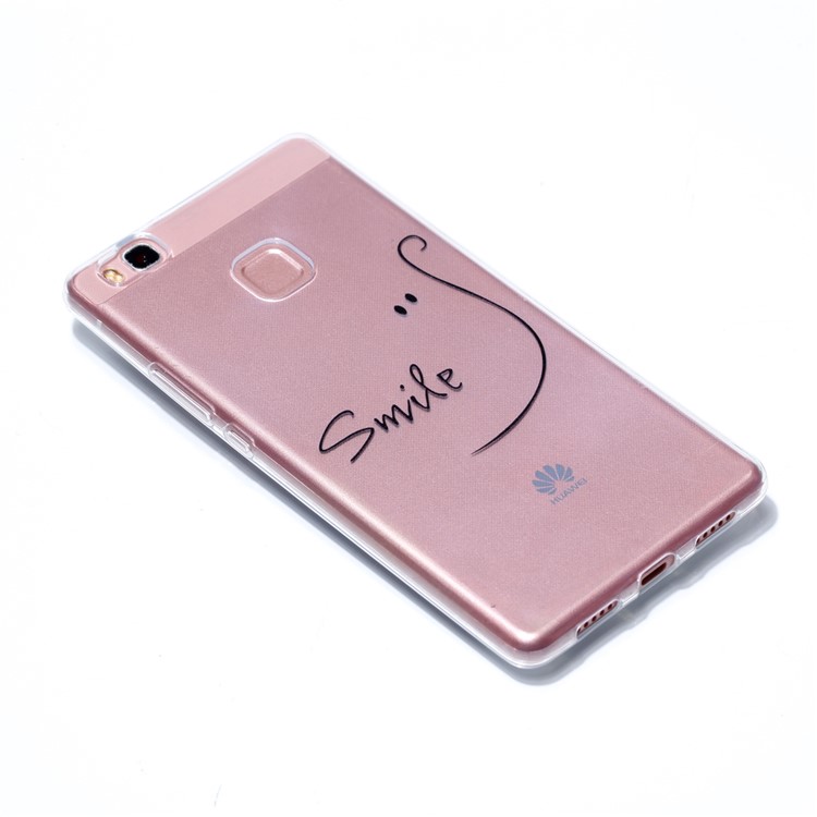 Ultra Thin Patterned Soft TPU Cell Phone Cover for Huawei P9 Lite/G9 Lite - Smile-3