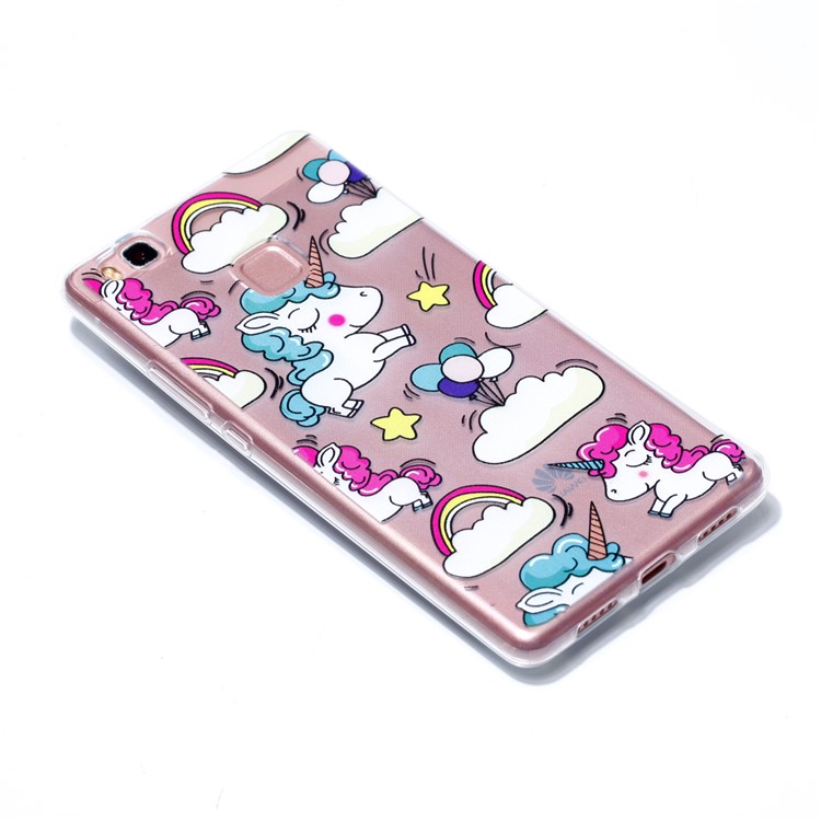 Ultra Thin Patterned Soft TPU Back Case for Huawei P9 Lite/G9 Lite - Shy Unicorns-3