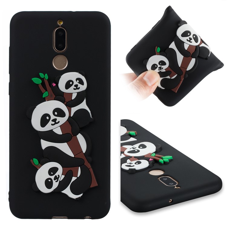 Lovely 3D Panda Pattern TPU Case for Huawei Mate 10 Lite / Maimang 6 / nova 2i / Honor 9i (India) - Black-1
