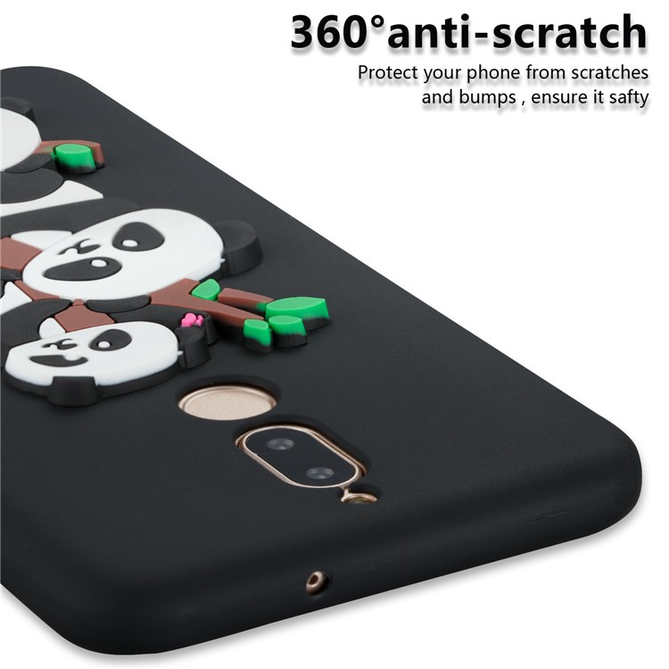 Lovely 3D Panda Pattern TPU Case for Huawei Mate 10 Lite / Maimang 6 / nova 2i / Honor 9i (India) - Black-4