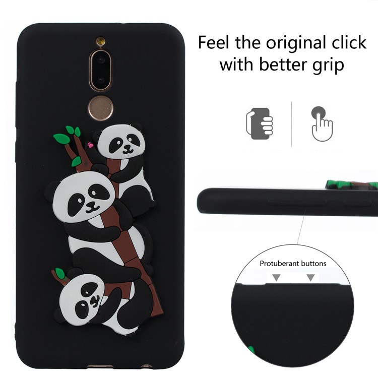 Lovely 3D Panda Pattern TPU Case for Huawei Mate 10 Lite / Maimang 6 / nova 2i / Honor 9i (India) - Black-5