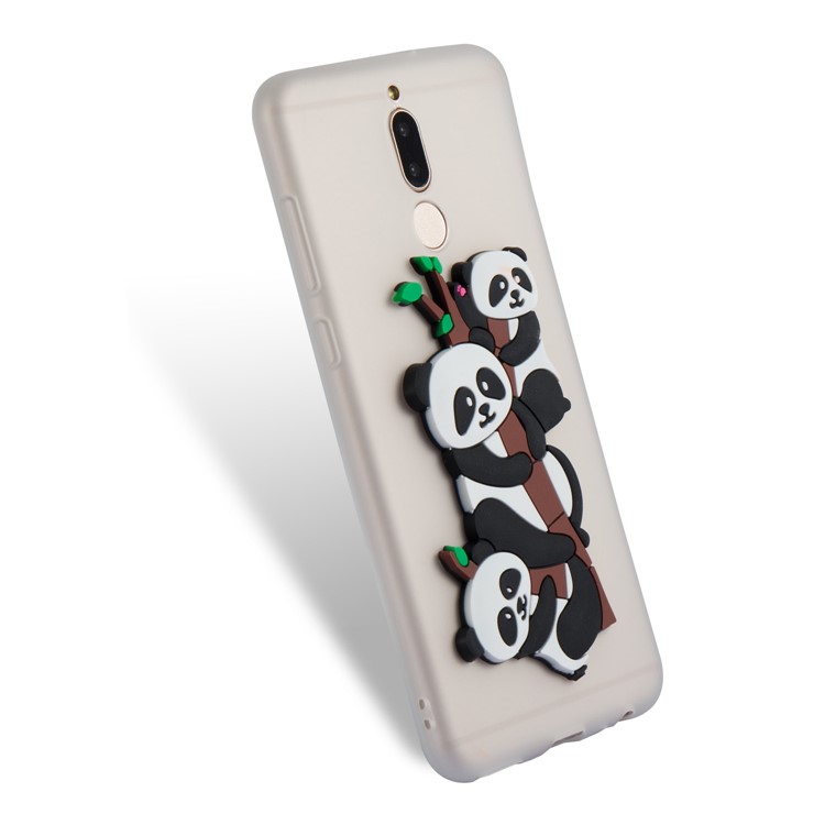 Lovely 3D Panda Pattern TPU Shell Case for Huawei Mate 10 Lite / Maimang 6 / nova 2i / Honor 9i (India) - White-3