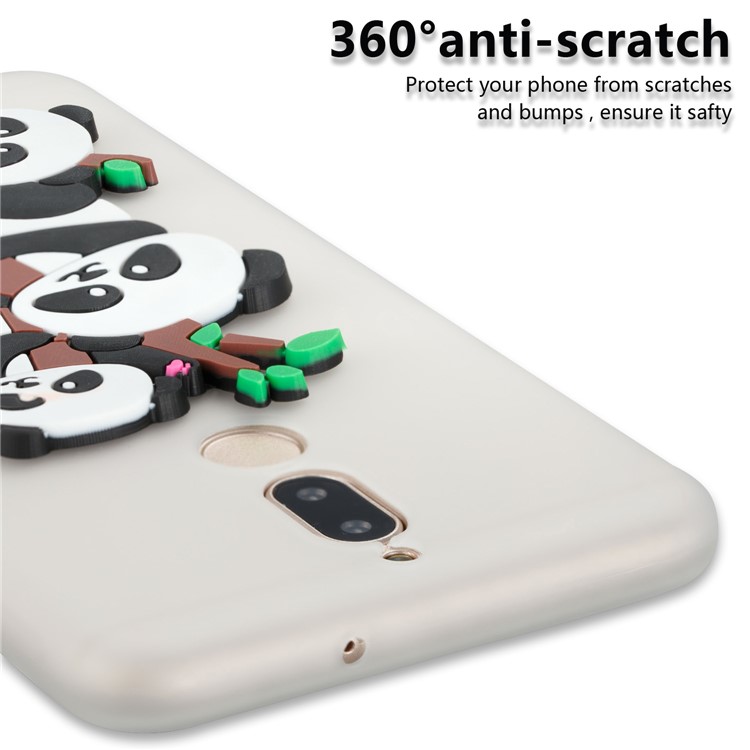 Lovely 3D Panda Pattern TPU Shell Case for Huawei Mate 10 Lite / Maimang 6 / nova 2i / Honor 9i (India) - White-4