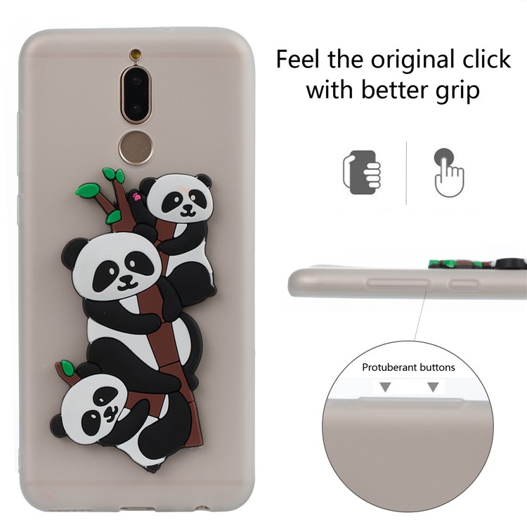 Lovely 3D Panda Pattern TPU Shell Case for Huawei Mate 10 Lite / Maimang 6 / nova 2i / Honor 9i (India) - White-5