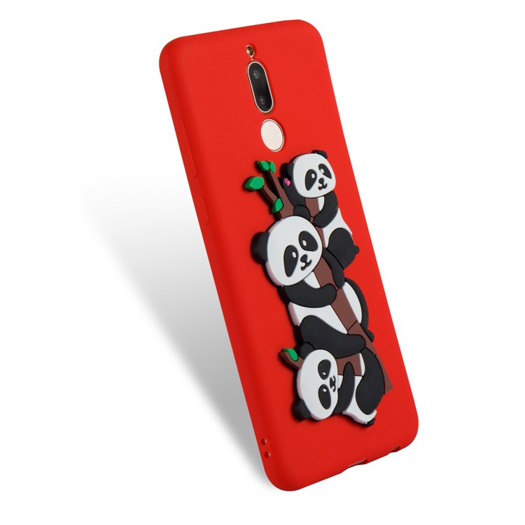 Lovely 3D Panda Pattern TPU Cover for Huawei Mate 10 Lite / Maimang 6 / nova 2i / Honor 9i (India) - Red-3