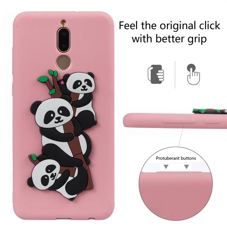 Lovely 3D Panda Pattern TPU Case Shell for Huawei Mate 10 Lite / Maimang 6 / nova 2i / Honor 9i (India) - Pink-5