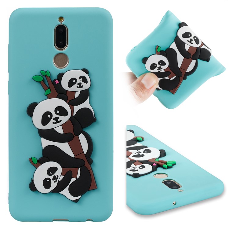 Lovely 3D Panda Pattern TPU Cell Phone Case for Huawei Mate 10 Lite / Maimang 6 / nova 2i / Honor 9i (India) - Baby Blue-1